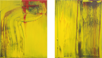 Urszula Marzec | Żółty dyptyk | Yellow diptych | oil on canvas | 33 x 54 cm | 2015